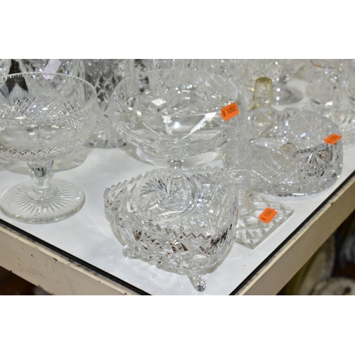 655 - VARIOUS CUT AND COLOLURED GLASSWARES, to include a boxed Sophie Conran for Portmerion decanter, two ... 