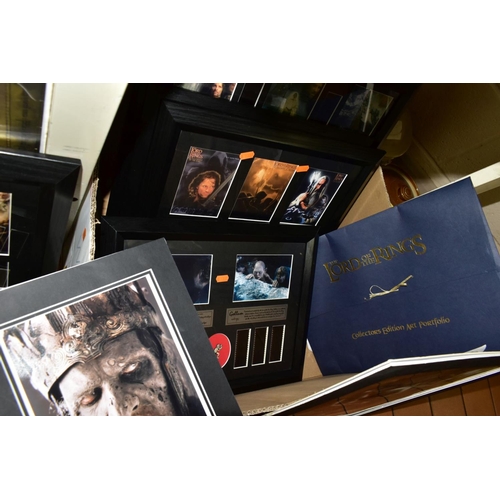 659 - LORD OF THE RINGS FILM MEMORABILIA comprising eight framed limited edition film cells, collectors ed... 