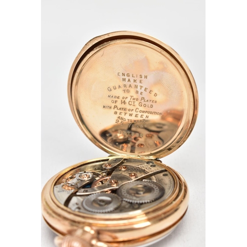 68 - A SILVER OPEN FACE POCKET WATCH, ALBERT CHAIN AND A GOLD-PLATED OPEN FACE WALTHAM POCKET WATCH, the ... 