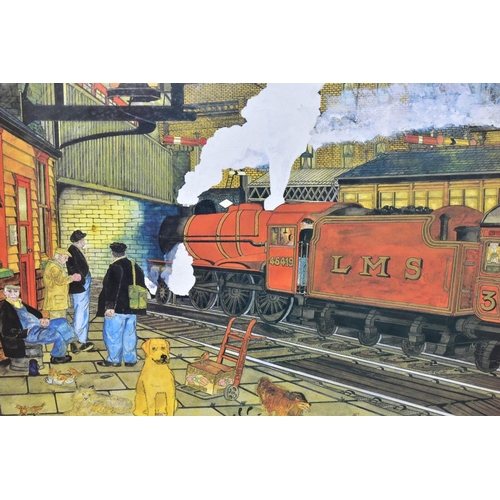 685 - RON 'SMUDGE' SMITH (BRITISH 20TH CENTURY) 'NEW STREET STATION' a limited edition print of Birmingham... 