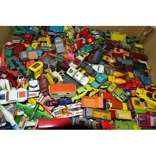 702 - A QUANTITY OF UNBOXED AND ASSORTED PLAYWORN DIECAST VEHICLES, to include Matchbox ERF Tanker, No 11 ... 