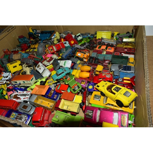 702 - A QUANTITY OF UNBOXED AND ASSORTED PLAYWORN DIECAST VEHICLES, to include Matchbox ERF Tanker, No 11 ... 