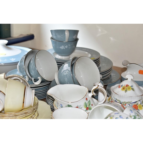 732 - A QUANTITY OF MIXED TEA WARES, to include Royal Doulton 'Reflection' TC1008 part dinner service, two... 