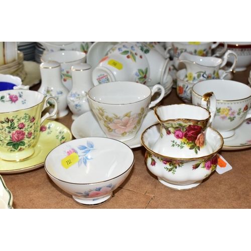 732 - A QUANTITY OF MIXED TEA WARES, to include Royal Doulton 'Reflection' TC1008 part dinner service, two... 