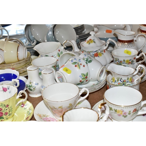 732 - A QUANTITY OF MIXED TEA WARES, to include Royal Doulton 'Reflection' TC1008 part dinner service, two... 