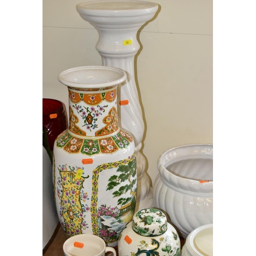 733 - A MIXED LOT OF CERAMICS, ETC, to include Portmeririon 'Botanic Garden', Wedgwood jasperware and cera... 