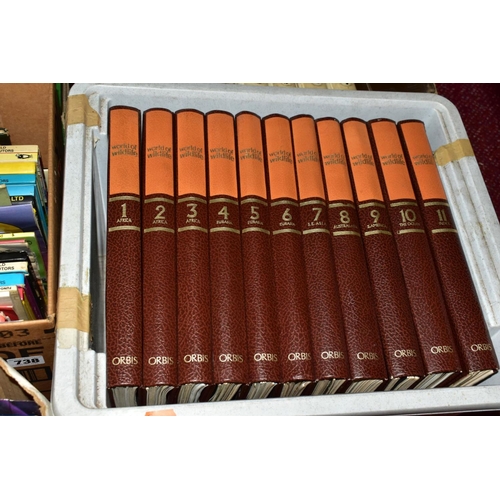 738 - BOOKS, a large collection of 230+ titles in twelve boxes, works include eleven volumes of World of W... 