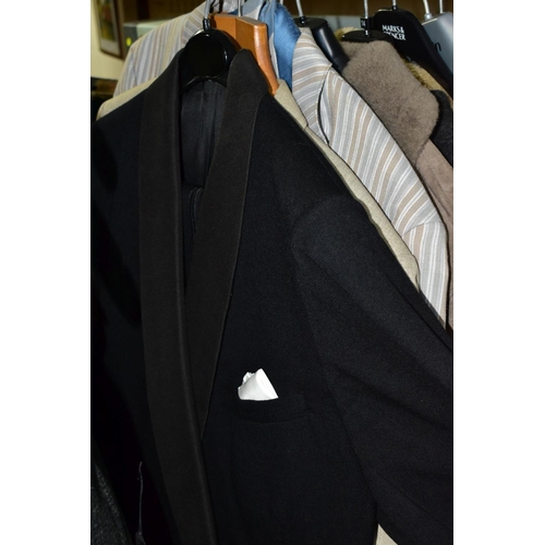 760 - LADIES AND GENTS COATS AND JACKETS, gents include vintage Burton tuxedo jacket and trousers, no size... 