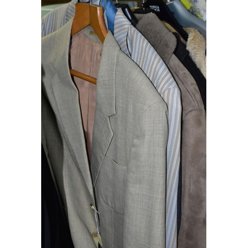 760 - LADIES AND GENTS COATS AND JACKETS, gents include vintage Burton tuxedo jacket and trousers, no size... 