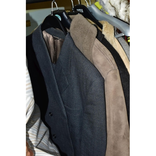 760 - LADIES AND GENTS COATS AND JACKETS, gents include vintage Burton tuxedo jacket and trousers, no size... 