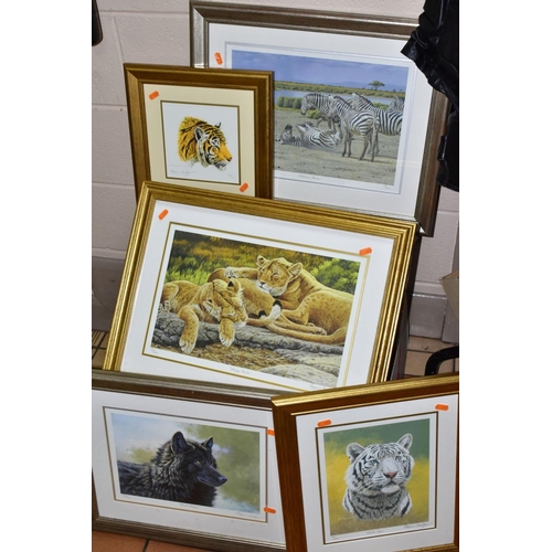 761 - TWENTY LIMITED EDITION PRINTS comprising sixteen Stephen Gayford Wildlife prints - Big Cats, Wolfs, ... 