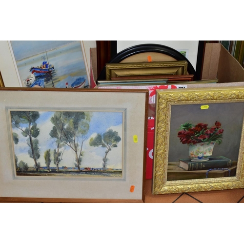 771 - PAINTINGS AND PRINTS etc to include three cottage garden oils on canvas, signed Doreen Gosling, larg... 