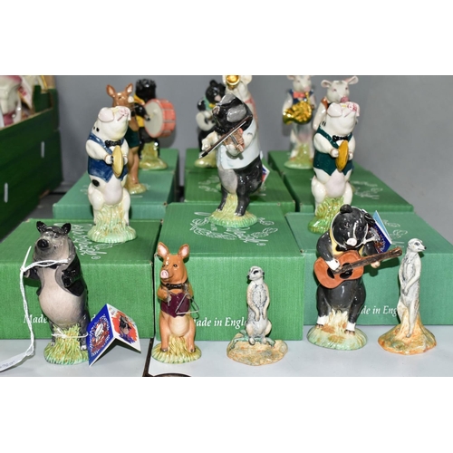 779 - A SET OF TWELVE BESWICK PIG PROMENADE FIGURES, comprising John The Conductor PP1, Matthew The Trumpe... 