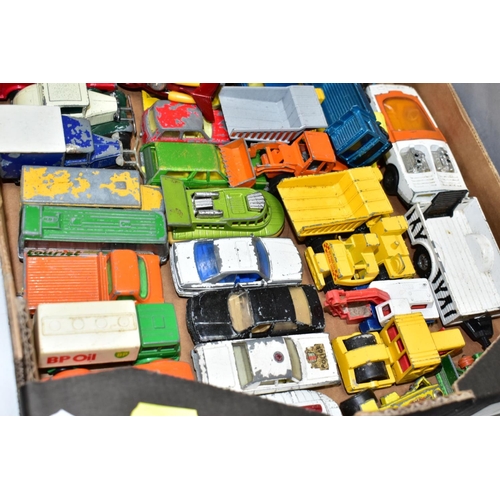 784 - A QUANTITY OF UNBOXED AND ASSORTED PLAYWORN DIECAST VEHICLES, to include Matchbox, Husky, Corgi Juni... 