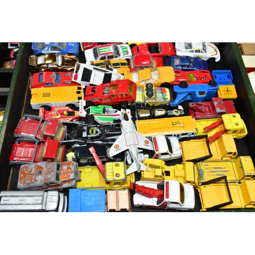 784 - A QUANTITY OF UNBOXED AND ASSORTED PLAYWORN DIECAST VEHICLES, to include Matchbox, Husky, Corgi Juni... 