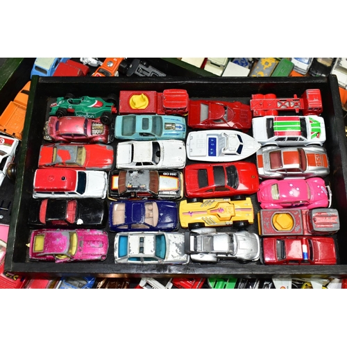 784 - A QUANTITY OF UNBOXED AND ASSORTED PLAYWORN DIECAST VEHICLES, to include Matchbox, Husky, Corgi Juni... 