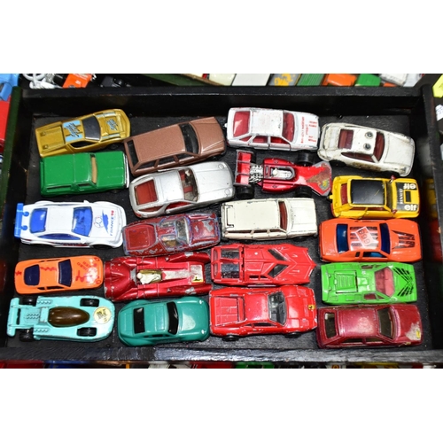 784 - A QUANTITY OF UNBOXED AND ASSORTED PLAYWORN DIECAST VEHICLES, to include Matchbox, Husky, Corgi Juni... 