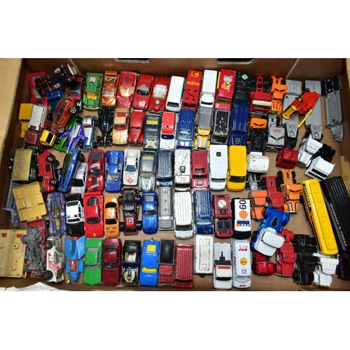 784 - A QUANTITY OF UNBOXED AND ASSORTED PLAYWORN DIECAST VEHICLES, to include Matchbox, Husky, Corgi Juni... 