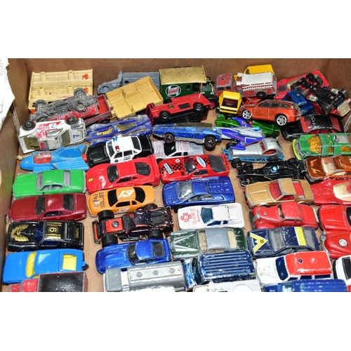 784 - A QUANTITY OF UNBOXED AND ASSORTED PLAYWORN DIECAST VEHICLES, to include Matchbox, Husky, Corgi Juni... 