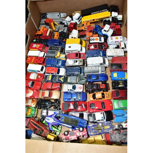 784 - A QUANTITY OF UNBOXED AND ASSORTED PLAYWORN DIECAST VEHICLES, to include Matchbox, Husky, Corgi Juni... 