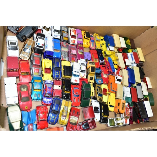 784 - A QUANTITY OF UNBOXED AND ASSORTED PLAYWORN DIECAST VEHICLES, to include Matchbox, Husky, Corgi Juni... 