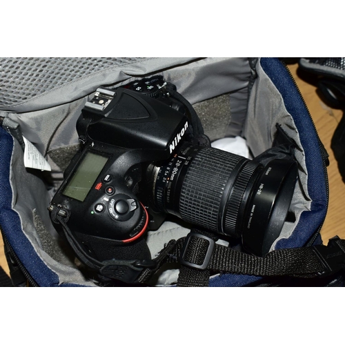 111 - A NIKON D810 DIGITAL SLR CAMERA, fitted with a Nikkor AF 28-80mm f3.5 lens, a Homesuit battery (no c... 