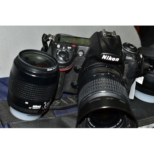 112 - A NIKON D300S DIGITAL SLR CAMERA fitted with a Nikkor AF-S DX 18-55mm f3.5, a Nikkor AF 35-80mm f4 l... 