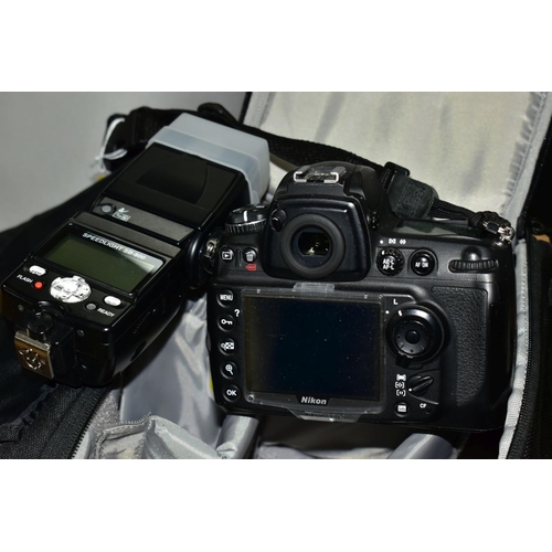 113 - A NIKON D700 DIGITAL SLR CAMERA fitted with a Nikkor AF 28-80mm f3.3 lens, a SB800 flash and a Lowep... 