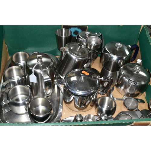 125 - A QUANTITY OF OLD HALL AND OTHER STAINLESS STEEL, including a small quantity designed by Robert Wels... 