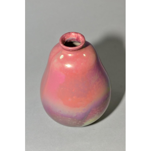 91 - ALPHONSE CYTERE (FRANCE 1861-1941) for Ramberville Pottery, a pear shaped vase covered in an iridesc... 