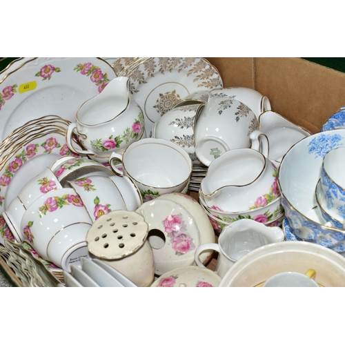 788 - THREE BOXES AND LOOSE CERAMICS, to include Aynsley 'Forget Me Not' teapot, 12154 pattern tea wares, ... 