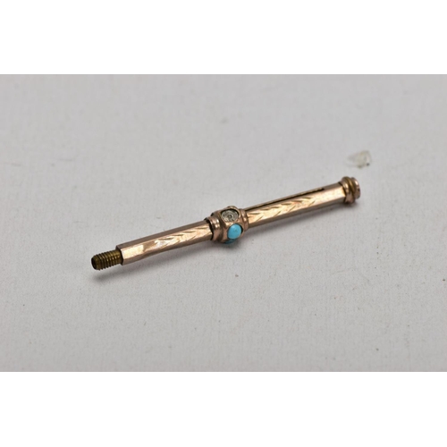 115 - THREE ITEMS, to include a pair of simulated pearl drop earrings, with non pierced screw back fitting... 