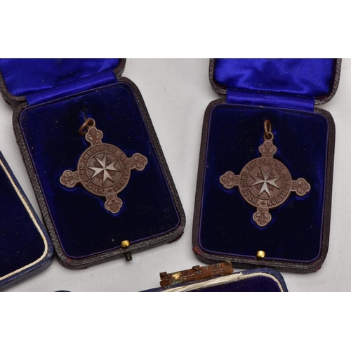 150 - A TRAY OF ASSORTED SILVER AND METAL FOB MEDALS, to include an enamelled brooch medal for the 'Imperi... 
