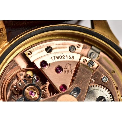 154 - A GENTS 18CT GOLD OMEGA CONSTELLATION WRISTWATCH, automatic movement, round champagne dial signed 'O... 