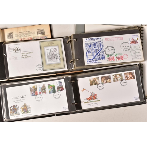 1 - WORLDWIDE STAMP COLLECTION in two stamp albums and two cover albums including GB 1980s First Day Cov... 