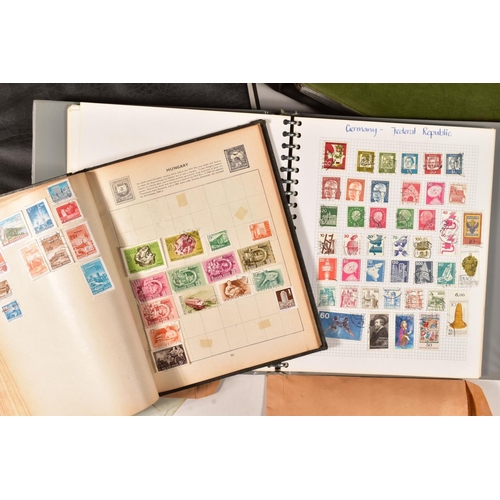 1 - WORLDWIDE STAMP COLLECTION in two stamp albums and two cover albums including GB 1980s First Day Cov... 