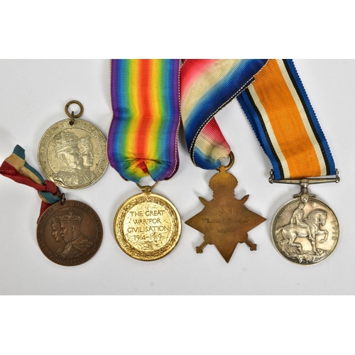 103 - A 1914-15 STAR TRIO OF MEDAL named to 10680  L/Cpl F.Coleman.'Cpl on pair' together with two Birming... 