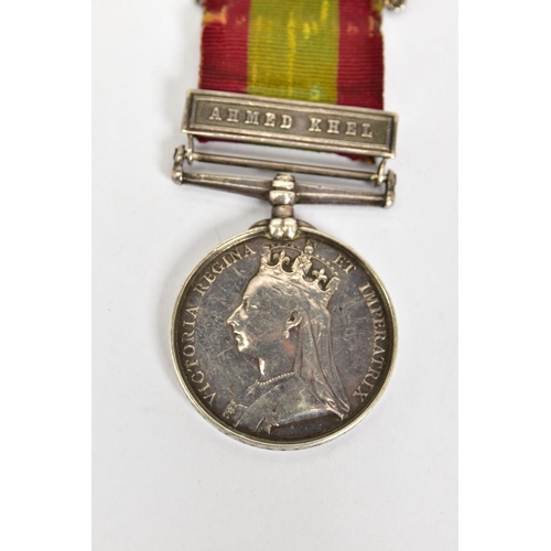 120 - AN AFGHANISTAN MEDAL 1878/9/80 Bar Ahmed Khel, with ribbon period clasp fastener, named to 5251 Gr (... 