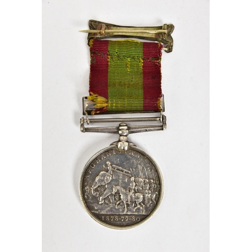 120 - AN AFGHANISTAN MEDAL 1878/9/80 Bar Ahmed Khel, with ribbon period clasp fastener, named to 5251 Gr (... 