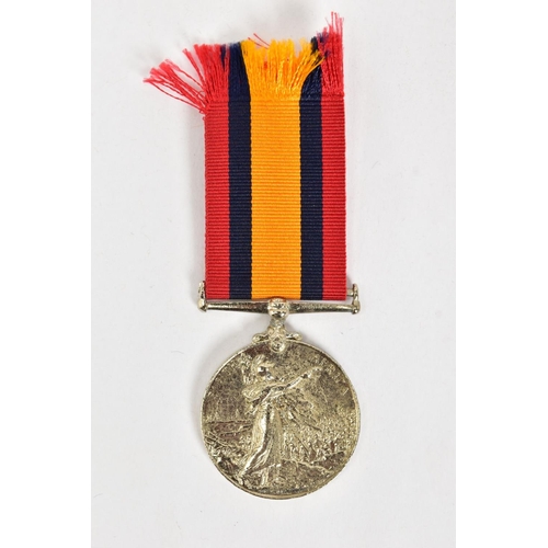 121 - A CAST REPRODUCTION OF A QUEENS SOUTH AFRICA MEDAL, no bars, named 0733 W SAPr T. Comins, TEL BN R.E