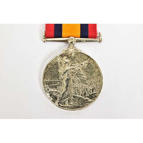 121 - A CAST REPRODUCTION OF A QUEENS SOUTH AFRICA MEDAL, no bars, named 0733 W SAPr T. Comins, TEL BN R.E