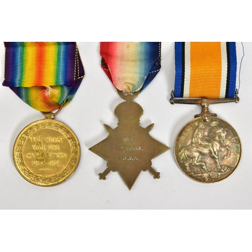 125 - A WWI 1914 STAR AND AUG-NOV BAR, together with British War Medal named to 9260 Pte W Shaw. RAMC *A/C... 