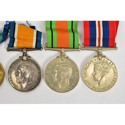 128 - A WWI BRITISH WAR AND VICTORY MEDALS named to 26930 Pte W.H.Hails, Dorset Reg't, together with WWII ... 