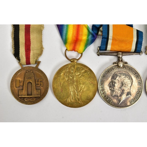 128 - A WWI BRITISH WAR AND VICTORY MEDALS named to 26930 Pte W.H.Hails, Dorset Reg't, together with WWII ... 