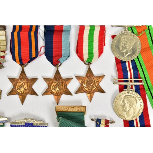 129 - A WWII 1939-45, ItTALY, BURMA STAR, DEFENCE & WAR MEDAL (un-named as issued) City of Birmingham Silv... 