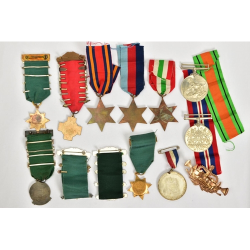 129 - A WWII 1939-45, ItTALY, BURMA STAR, DEFENCE & WAR MEDAL (un-named as issued) City of Birmingham Silv... 