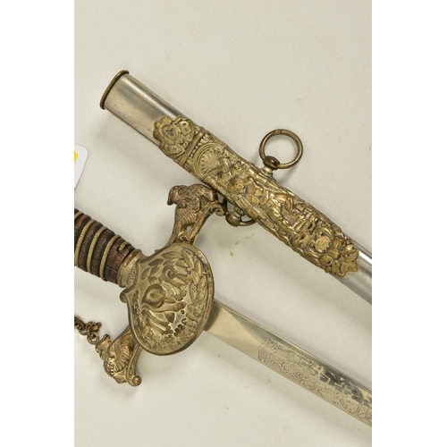 131 - AN ANTIQUE KNIGHTS OF PYTHIAS CEREMONIAL MASONIC SWORD, US made by 'Pittsburgh Uniform & Cap Co. USA... 