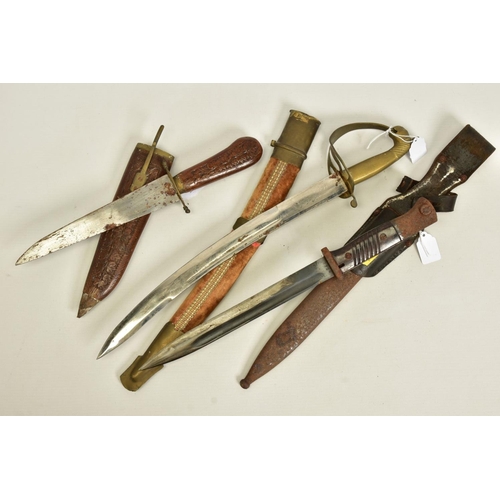 139 - TWO EXAMPLES OF INDIAN SUB-CONTINENT TOURIST PIECE DAGGERS, both marked India, both with scabbards a... 