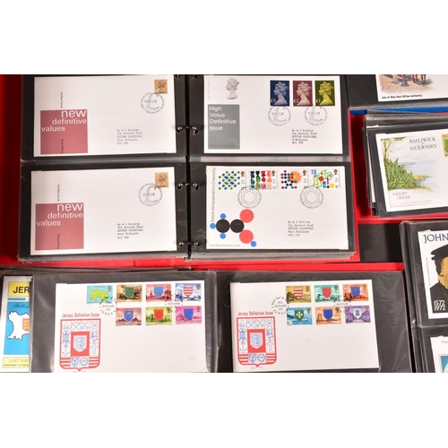 14 - GB, CHANNEL ISLANDS AND ISLE OF MAN COLLECTION of 1970's FDCs and worldwide ranges in eight small al... 