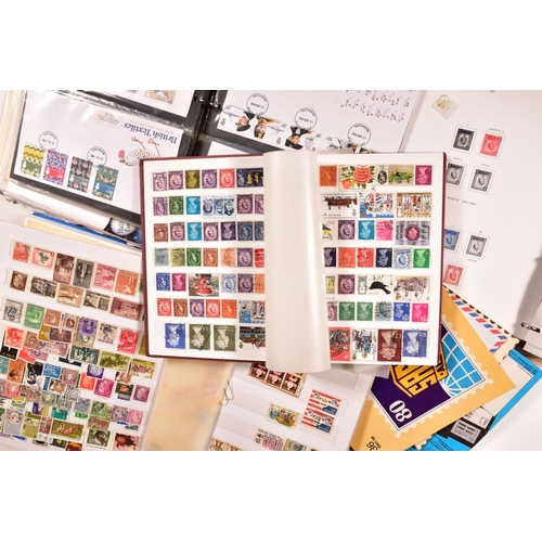 16 - A LARGE UNTIDY ACCUMULATION OF STAMPS, kiloware and first day covers